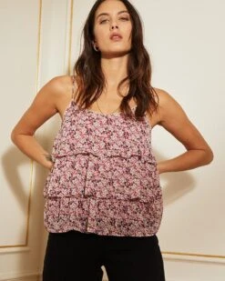 Top Clery Violet | Tops & Tee-shirts Grace & Mila Femme -Vêtements Femme Soldes top clery violet tops tee shirts grace mila femme 4