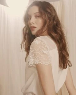 Top Clyde Ecru | Tops & Tee-shirts Grace & Mila Femme -Vêtements Femme Soldes top clyde ecru tops tee shirts grace mila femme 2