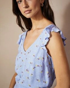 Top Colza Bleu | Tops & Tee-shirts Grace & Mila Femme -Vêtements Femme Soldes top colza bleu tops tee shirts grace mila femme 4