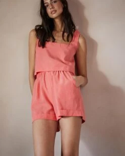 Top Cupidon Corail | Tops & Tee-shirts Grace & Mila Femme -Vêtements Femme Soldes top cupidon corail tops tee shirts grace mila femme 3