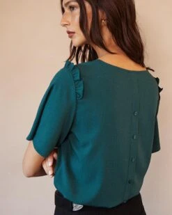 Top Dandy Vert | Tops & Tee-shirts Grace & Mila Femme -Vêtements Femme Soldes top dandy vert tops tee shirts grace mila femme 2