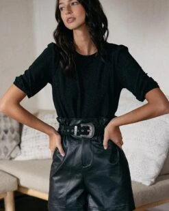 Top Disco Noir | Tops & Tee-shirts Grace & Mila Femme