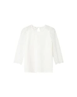 Top Dot Ecru | Tops & Tee-shirts Grace & Mila Femme -Vêtements Femme Soldes top dot ecru tops tee shirts grace mila femme 5