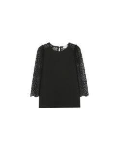 Top Dot Noir | Tops & Tee-shirts Grace & Mila Femme -Vêtements Femme Soldes top dot noir tops tee shirts grace mila femme 5