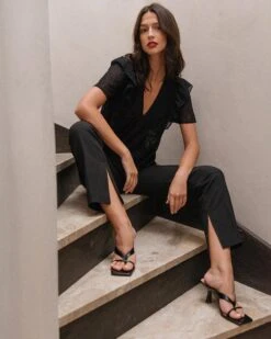 Top Drama Noir | Tops & Tee-shirts Grace & Mila Femme 11 Top Drama Noir | Tops & Tee-shirts Grace & Mila Femme -Vêtements Femme Soldes top drama noir tops tee shirts grace mila femme 3