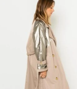 Trench Empiècement Métallisé Femme Beige Clair | Manteaux,Doudounes Camaieu Femme -Vêtements Femme Soldes trench empic3a8cement mc3a9tallisc3a9 femme beige clair manteauxdoudounes camaieu femme 6