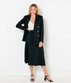 Veste Blazer Double Boutonnage Femme Noir | Vestes, Blazers Camaieu Femme -Vêtements Femme Soldes veste blazer double boutonnage femme noir vestes blazers camaieu femme 4