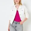Veste En Jean Blanc Femme Waterless Process Blanc | Vestes, Blazers Camaieu Femme